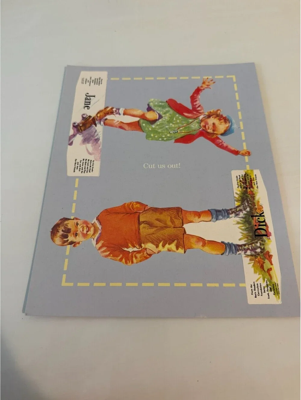 Vintage 1974 Dick and Jane Paper Dolls Uncut